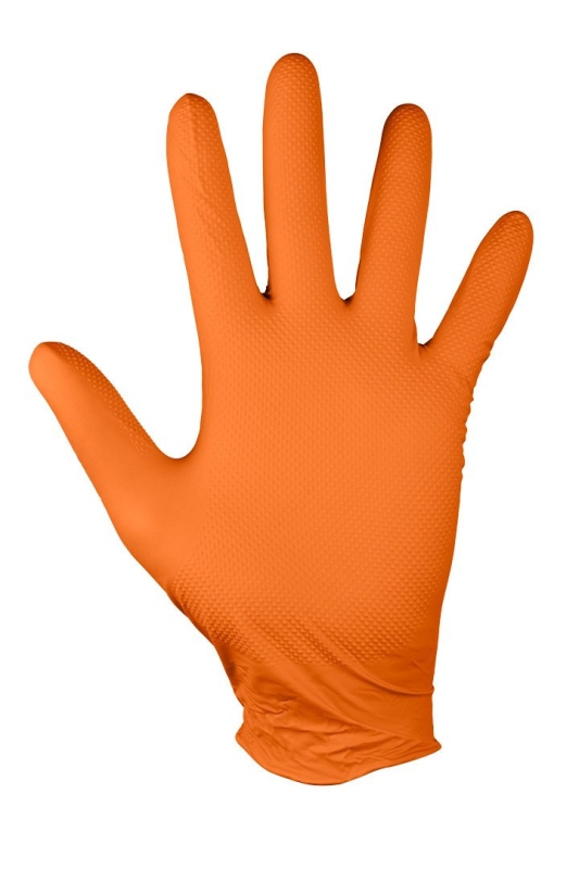 NEO TOOLS 97-690-XL Munkakesztyű, perforált nitril, narancssárga, 50 db, XL
